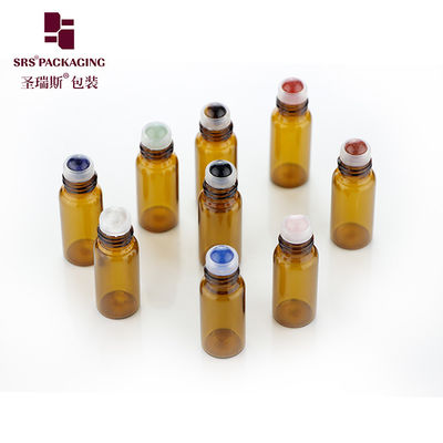 Beli BLP-3ML 3ML Perfume Amber Glass Roll On Bottle Dengan Batu permata pembuatan online