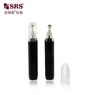 Beli L002-15/20ML Botol Roller Mata Akrilik Hitam Octagan Bentuk Bola Baja pembuatan online