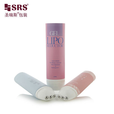 Beli Oval berbentuk PE 3 Steel Roller Ball Applicator Tube D50mm Untuk Pijat Gel Serum pembuatan online