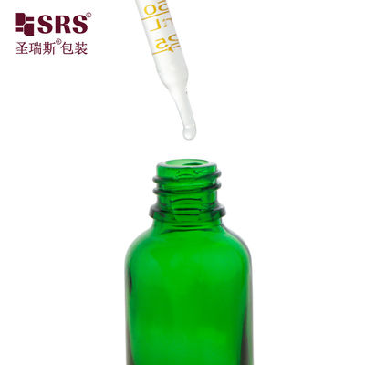 Beli D002-50ml Botol Dropper Kaca Hijau Cair Proof untuk Minyak Esensial pembuatan online