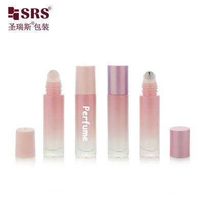 Beli BLPM-10ml Pink Empty Roller Ball Vial Container In Cylindrical Round Shape For Perfume Oil Botol kosmetik dengan Rose Quartz Roller Ball pembuatan online