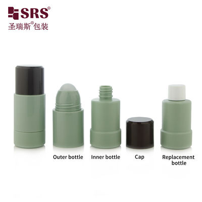 Beli RPPE ((P) -50ML Empty Matte Inner Bottle Army Green Custom Deodorant Roll On Bottle Dengan Kapasitas 50ml Untuk Disinfeksi pembuatan online