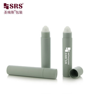 Beli Silinder 20ml Warm Grey Matte Mould Roll On Bottle Dengan Tutup Sekrup Dan PP Roller Ball Applicator Untuk Deodorant Scent Stick Packaging pembuatan online