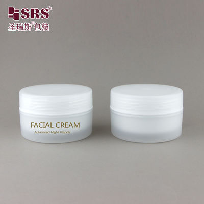 Beli SRSJK-100g Frosted Matte Finsih Jar With White Inner Pot PP Plastic Jar Set With Lid Untuk Pembersihan Balm Kosmetik pembuatan online