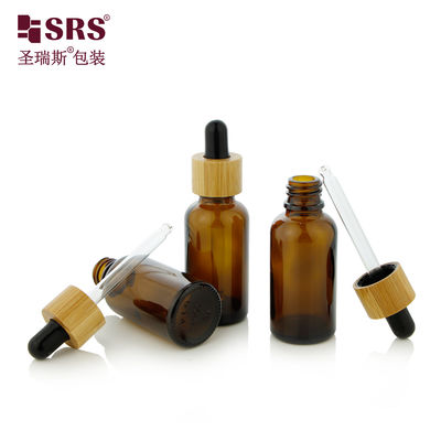 Beli Eco Friendly Bamboo Cap Glass Bottles Dropper untuk Minyak Esensial pembuatan online