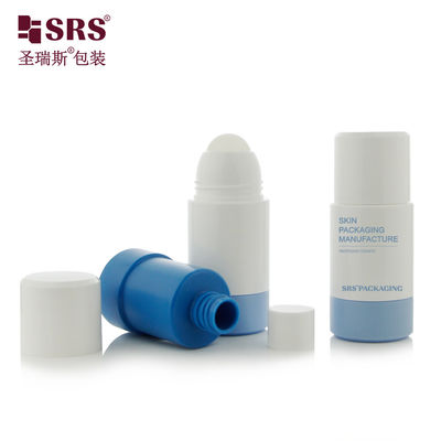 RPPE-50ML 75ML Double Wall PP Refillable Roll On Deodorant Botol Bola berongga