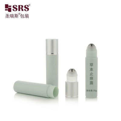 RPA(S) 30ml Empty Cylinder Shape Roll On Applicator Bottle Untuk Pijat Bahu