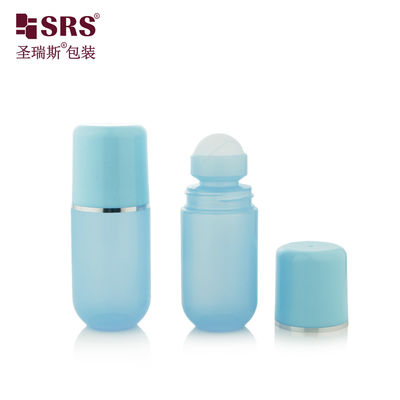 RPPA-50ml Blue Deodorant Hollow Roller Ball Applicator Botol Untuk Pengurangi Demam