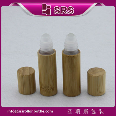 SRS 5ml botol bola bergulir bambu, gulung bambu pada botol dengan bola plastik