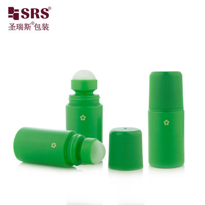 RPPC Kayu Hijau Berwarna 50% PCR Roll On Botol 60ml Untuk Wanita Antiperspirant