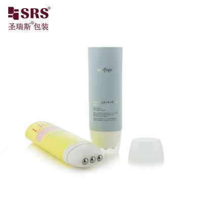 Cahaya Kuning Empty Roller Ball Tube D50mm Untuk Cosmetics Tail Filling Type