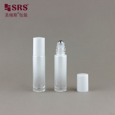 BLPM-10ML Botol Rol Kaca Bagian Bawah Tepisan Berwarna Putih Untuk Minyak Kutikul