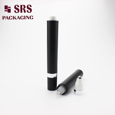 SRS 15ml Eye Cream hitam matte Airless Roller Bottle Pressed Roll On Bottle