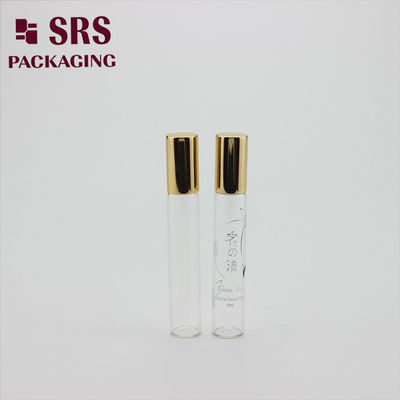 SRS kosong 8ml kaca bening roll parfum pada botol dengan tutup aluminium emas