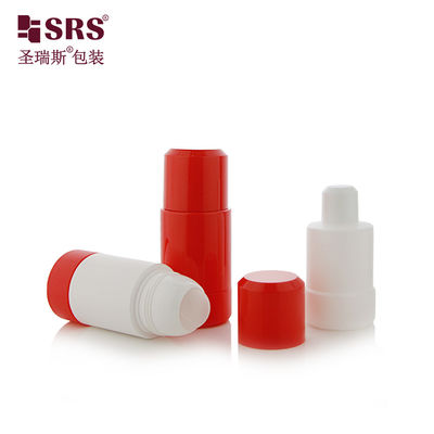 Plastik PP Body Deodorant isi ulang Roll On Bottle diganti merah 75ml