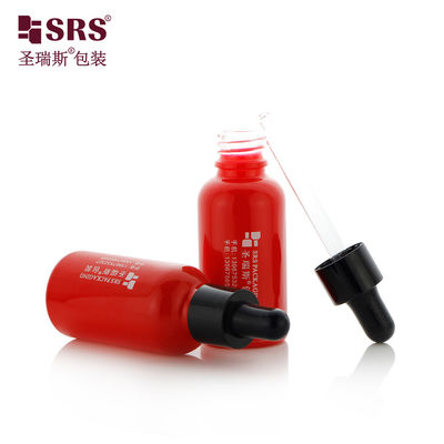 Botol dropper minyak esensial perawatan kulit silinder dengan bahu bulat