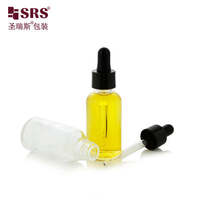 Serum Wajah Kaca Botol Minyak Esensial Jelas Dengan Dropper