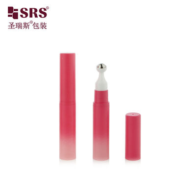 Kosong Anti jerawat Airless Roll On Bottle Desain Bulat Silinder Dengan Pencetakan Layar Penanganan Permukaan
