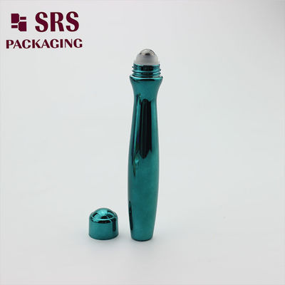 SRS kemasan plastik kosong krim mata warna hijau botol bola rol 15ml
