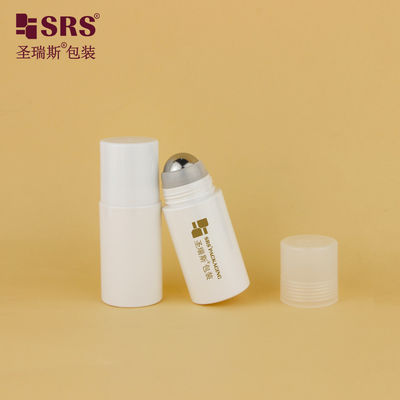 PET30-50ML Putih PET Roll Di Botol Dengan Tutup Sekrup Dan Bola Rol Baja Besar