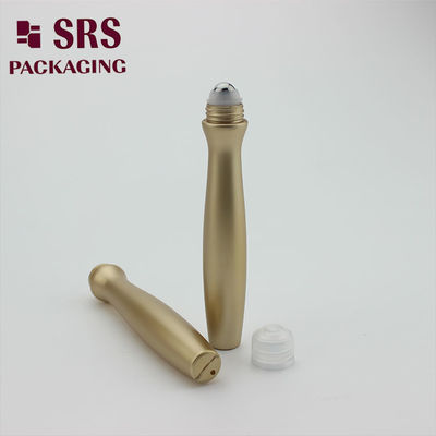 SRS kemasan plastik kosong krim mata warna emas 15ml gulung pada botol