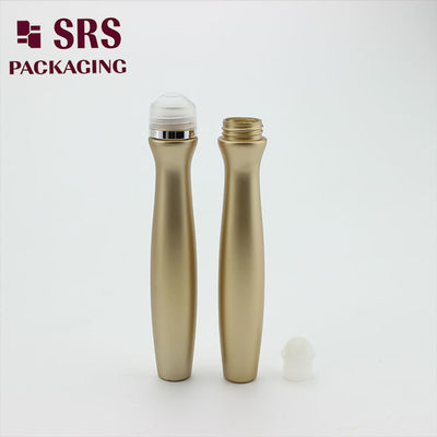 SRS8447-15ML botol PETG bergulir warna emas 15ml krim mata logam gulung pada botol