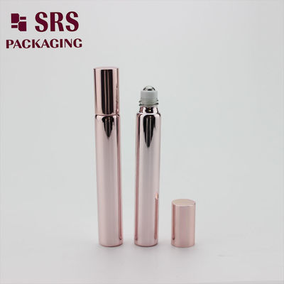 SRS kosmetik kosong 10ml emas mawar kaca gulungan pada botol untuk parfum