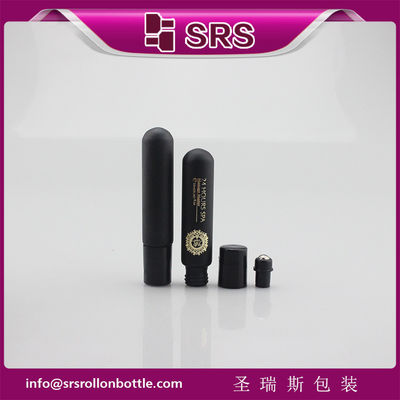SRS mewah kosong 10 ml hitam mat kaca gulung pada botol untuk parfum