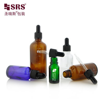 D002-100ml Botol Dropper Kaca Bulat Kosong Proof untuk Minyak Esensial