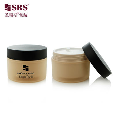 SRSJK-150g Kosmetik Double Wall Plastik Kontainer Custom Frosted Dengan Screw Cap