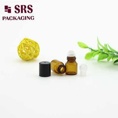 SRS kosong 1ml amber kaca gulung pada botol dengan tutup plastik hitam
