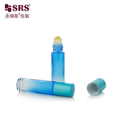 BLPM-10ml Gradient Sky Blue Industrial Glass Perfume Roller Untuk Perawatan Pribadi Digunakan Untuk Pengemasan Esensi Perawatan Kulit