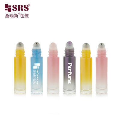 BLPM-10ml Bottle Roller Glass For Personal Care Dengan Tutup Plastik Berwarna