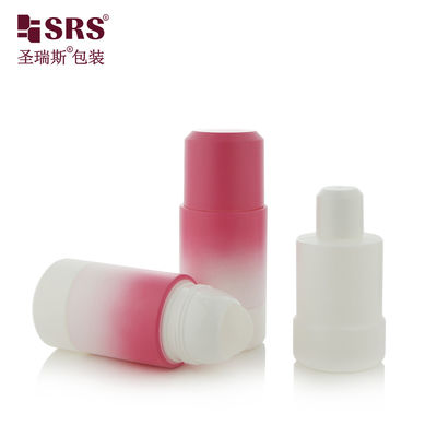 RPPE ((P) -75ml Bentuk Silinder Kosmetik PP PCR Botol Plastik Roller Lapisan Gradien Lapisan Kontainer Warna Khusus Dengan Botol Isi Ulang Untuk Kemasan Gel Relaksasi Otot