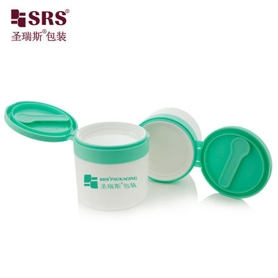 SRS1 ramah lingkungan 120ml 150ml Botol plastik PCR PP Putih dengan pinset sendok