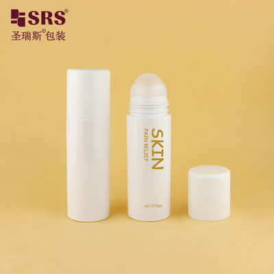 PET43-170ML botol plastik PET putih PCR daur ulang Dengan bola rol logam untuk meringankan rasa sakit