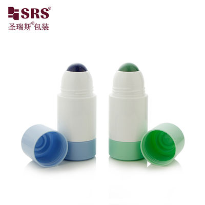 RPPE 50ml Botol Plastik Bergelombang 50ml 75ml PP PCR dengan Bola Permata
