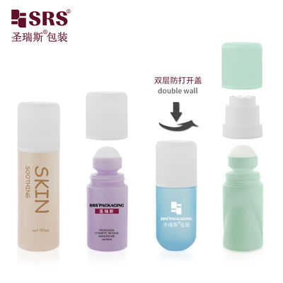 RPPC1-60ml 100% Tidak ada kebocoran Proof Child Roll On Bottle Dengan Desain Bulat Silinder