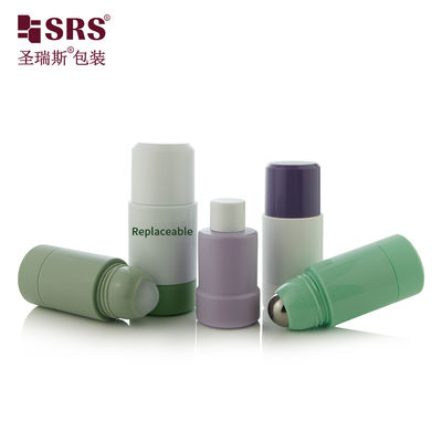 Botol Roll On PP PCR Isi Ulang 50ml 75ml Bola Plastik Baja