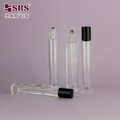 Grosir Pabrik Botol Roll On Kaca Bulat Transparan Kosong 10ml untuk Minyak Esensial dan Parfum