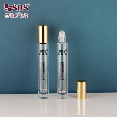 Botol Roller Kaca Bulat 10ml dengan Tutup Aluminium Anodized Warna dan Dasar Tebal untuk Minyak Esensial dan Parfum