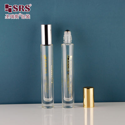 Customized 10ml Thick Glass Roll On Bottle with Screw Cap for Essential Oil and Perfume