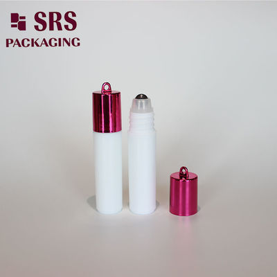 SRS kosong kosmetik 5ml putih plastik roll pada botol dengan tutup kait