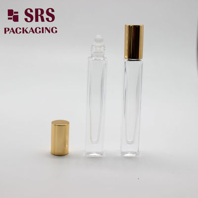 SRS kosmetik berbentuk persegi kosong 10ml gulungan kaca pada botol parfum