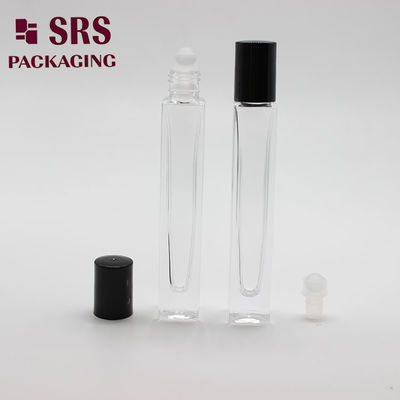 SRS kosmetik berbentuk persegi dinding tebal botol minyak esensial kaca 10ml
