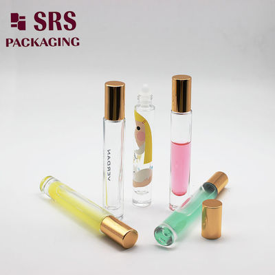 SRS Tembok tebal Botol Bola Roller Kaca Kosong Bentuk Bulat 10ml