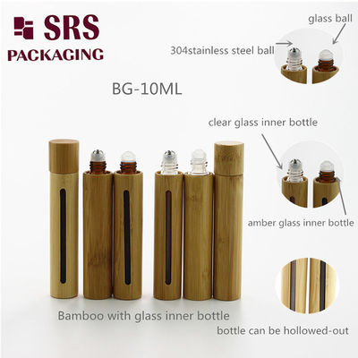 BBLP-10ml Customized Inner Glass Bamboo Roll On Bottle untuk berbagai ukuran kemasan