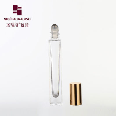 Perfume Kosmetik Bening Roll On Botol Kaca Tembok tebal Square Bentuk 10Ml
