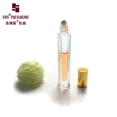 Tidak ada kebocoran Tembok tebal Kaca berwarna bening Roll On Botol 10ml untuk Minyak Esensial