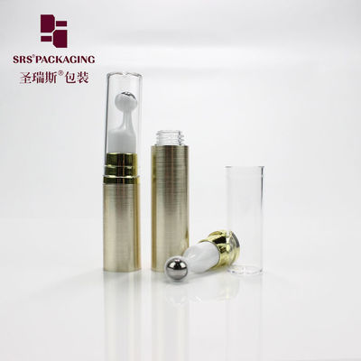Plastik kosong kosmetik warna emas 5ml 10ml 12ml 15ml botol roller krim mata mini
